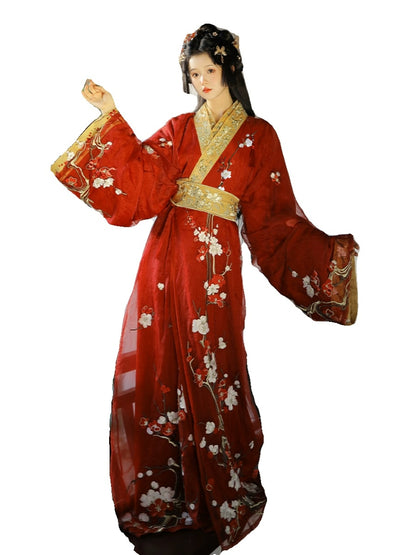 Twelve Flower Goddesses Series Plum Hanfu Dress