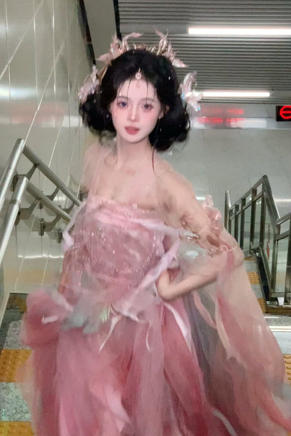 Oriental Aesthetics Series Pink Dreamer Hanfu Dress
