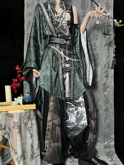 Lookbook Series Flower Poetry Hanfu Qipao Pants Style