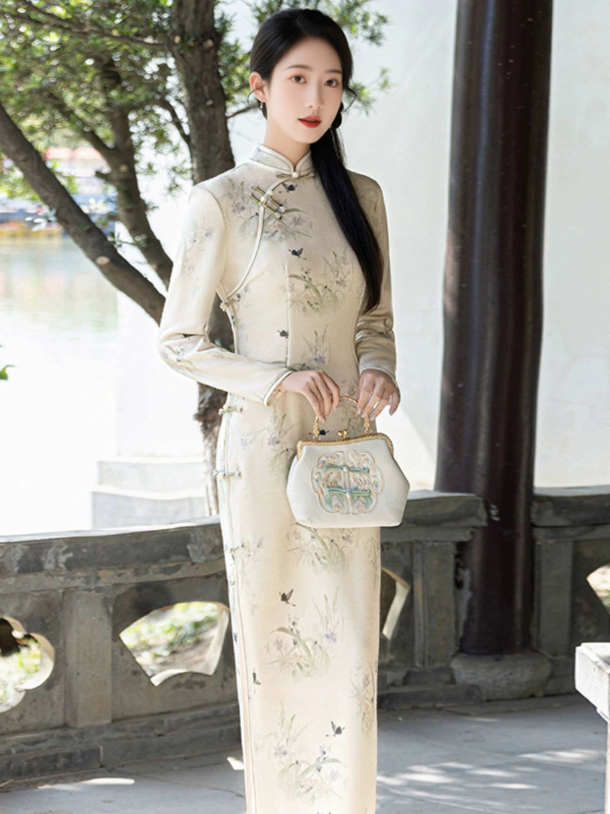 Plus Size Silk Autumn Winter Cheongsam Qipao 8