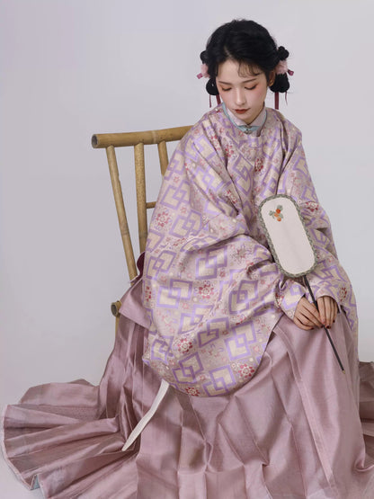 Shangyao Retreat Series Pink Purple Ming Hanfu