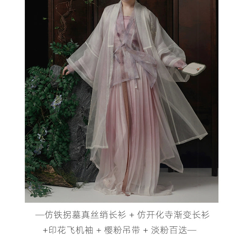 Shangyao Retreat Series Pink Purple Song Hanfu