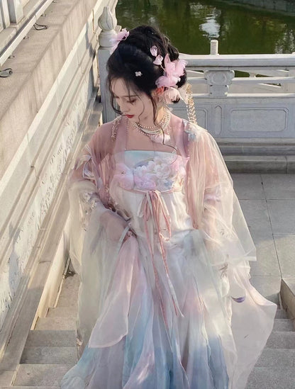 Oriental Aesthetics Series Water Jade Warmth Dancing Hanfu Dress