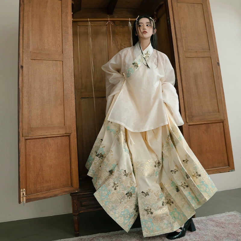 Lookbook Series Strings High-Grade Fabrics Ming Dynasty Hanfu GOLD