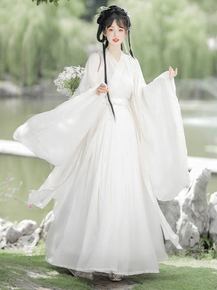 Original Shenming Girl Hanfu Women's Wei and Jin Style Wide Sleeve Flowing Fairy Skirt