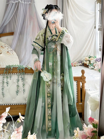 LOOKBOOK SERIES Tang Dynasty Green Shirt Hanfu