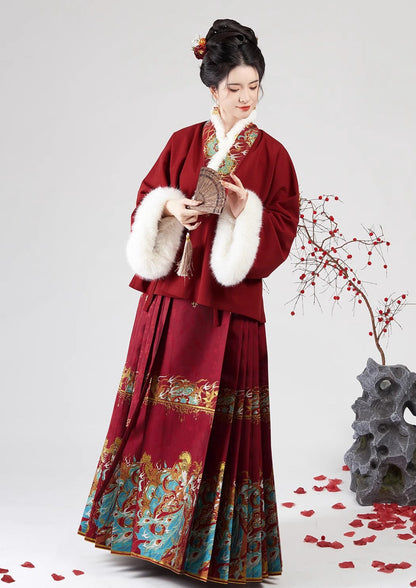 Original Ming Dynasty Traditional Hanfu Qipao Cheongsam Dress Skirt, gifts for women 2024