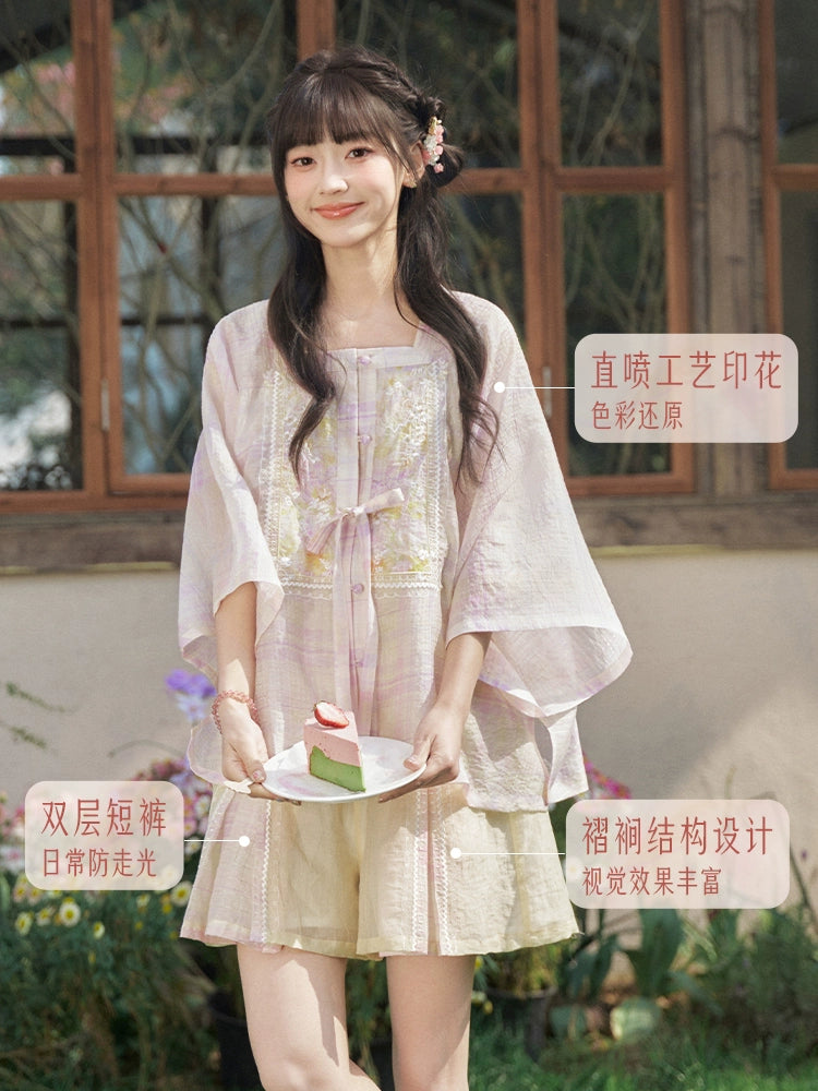 Teng Luo Yan : Wisteria Mist On Silk