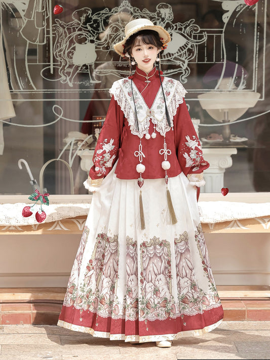 Han Element Series 2025 Hanfu Horse-Face Skirts Lolita