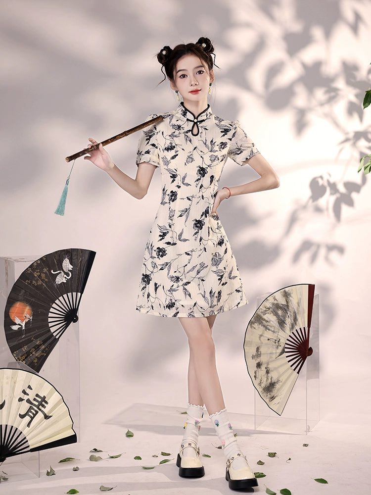 New Chinese Style Cheongsam Qipao Girlish Dressy Casual 7