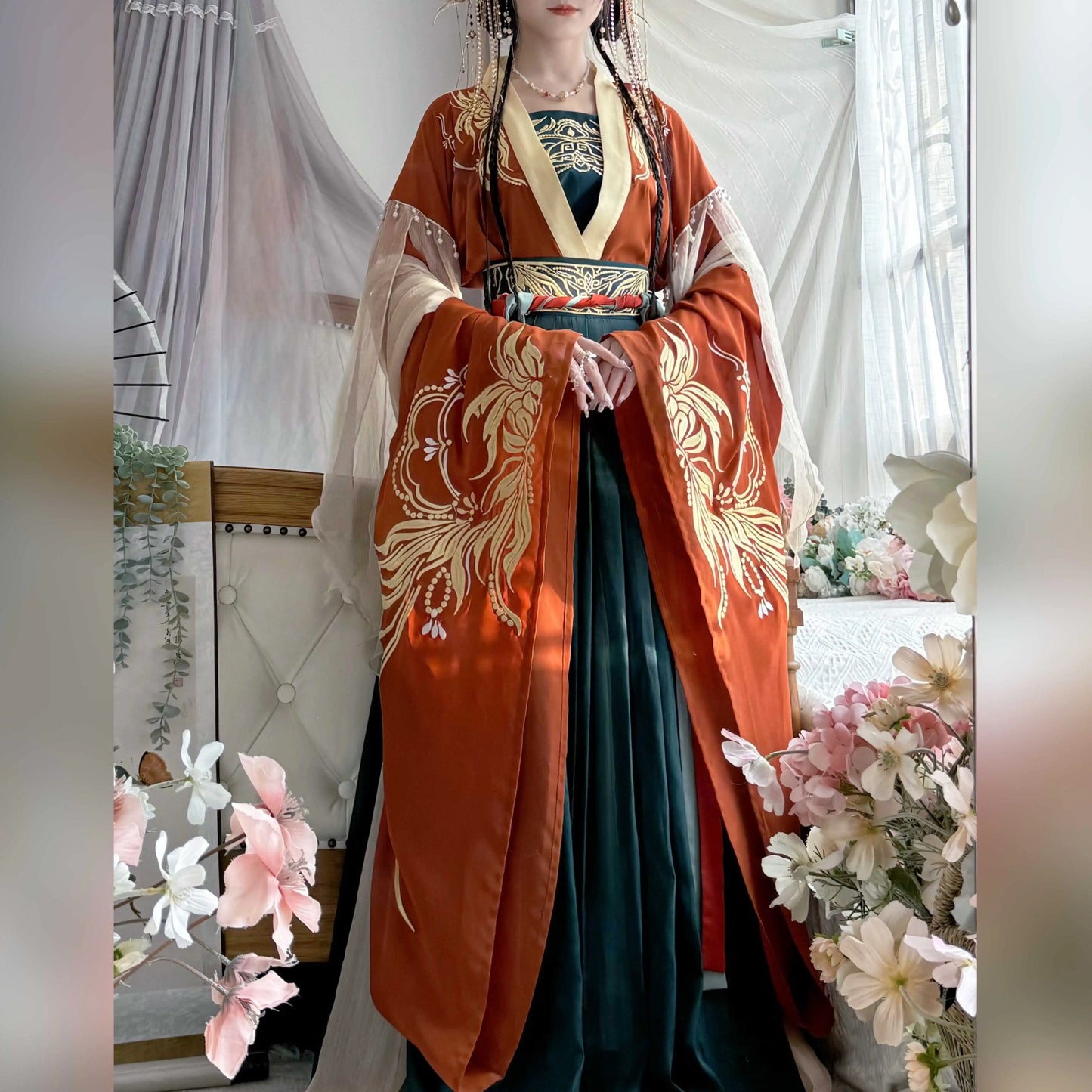 Lookbook Series 2025 Hanfu Surging Black Billow Red