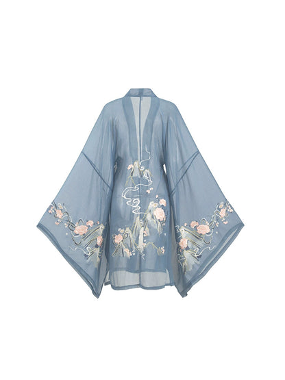 Shan Shui Zhi Le : Stream-Sound Skirt-Large Sleeve Shirt
