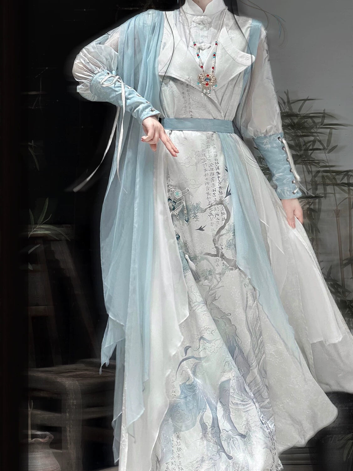 Lookbook Series Flower Poetry Unisex Men Hanfu