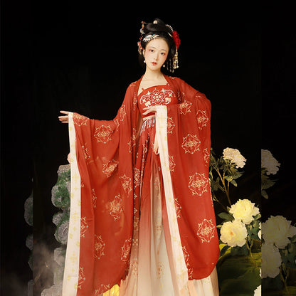 LOOKBOOK SERIES Tang Dynasty Khaki Red Green Hanfu