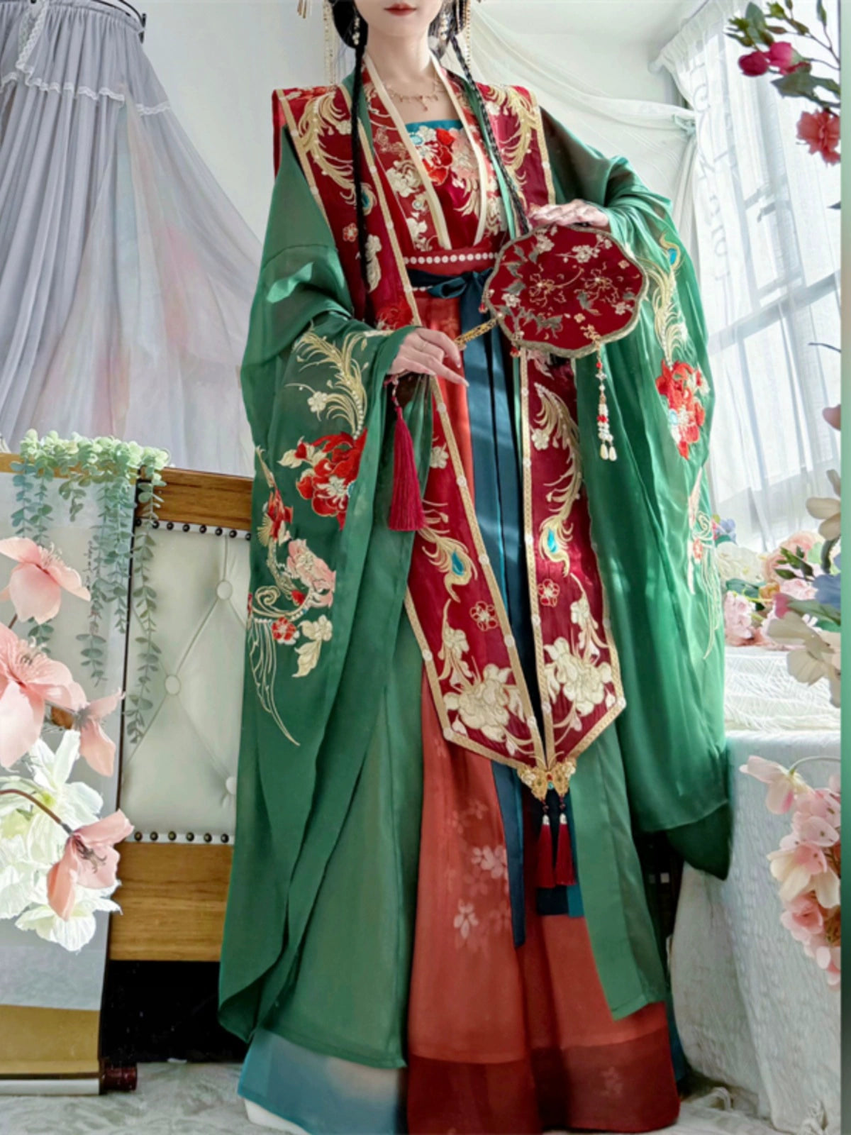 Lookbook Series 2025 Hanfu Feather Red