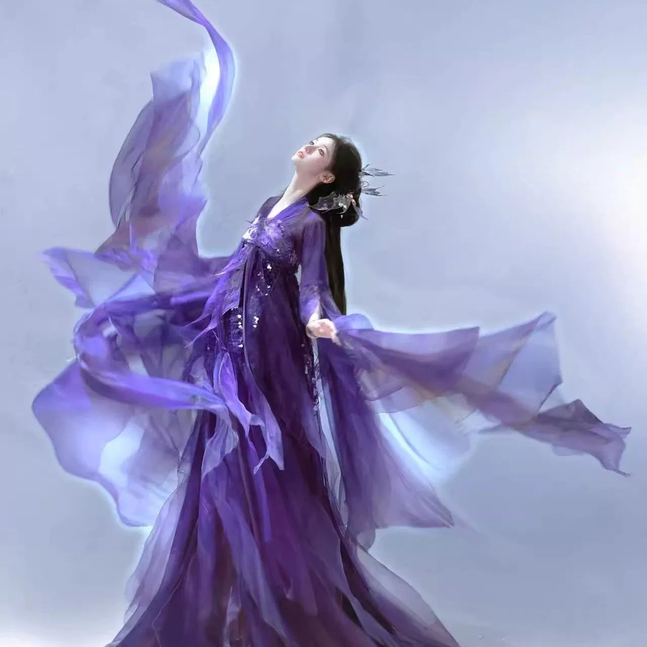 Oriental Aesthetics Series Koi Amethyst Classical Hanfu Dress