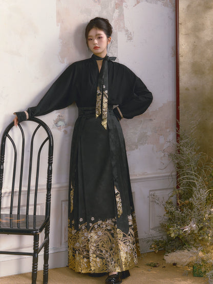 Lookbook Series Strings High-Grade Fabrics Ming Dynasty Hanfu Gilded