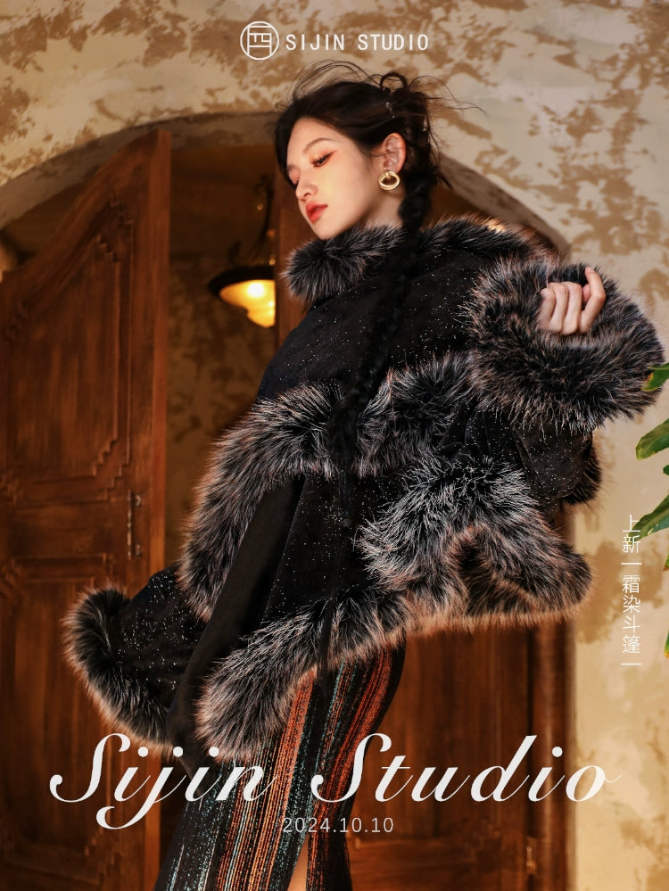 New Chinese Style Velvet Silk Cheongsam Winter Coat