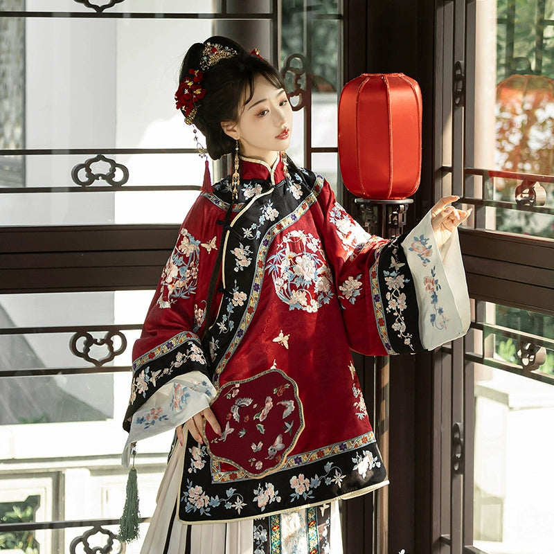 Lookbook Series Qing Han Women Embroidered Horse-Faced Skirt