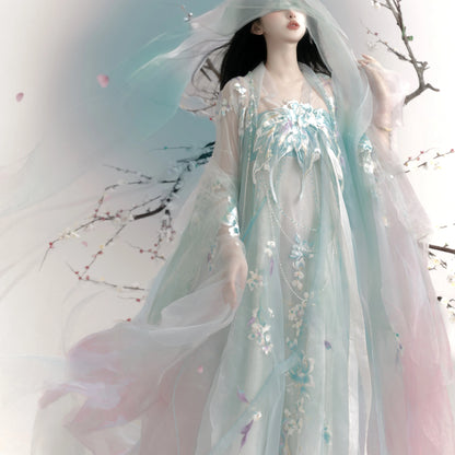 Haute Couture Series Woven Fabric Embroidered Hanfu Qing Huan Moon Goddess Tang