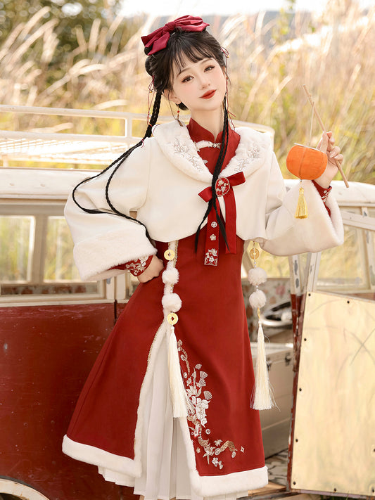 Han Element Series 2025 Hanfu Modified Qipaos Rosy