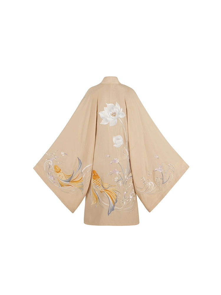 Qing He Jin Li : Iridescent Couple-Big Sleeve Shirt