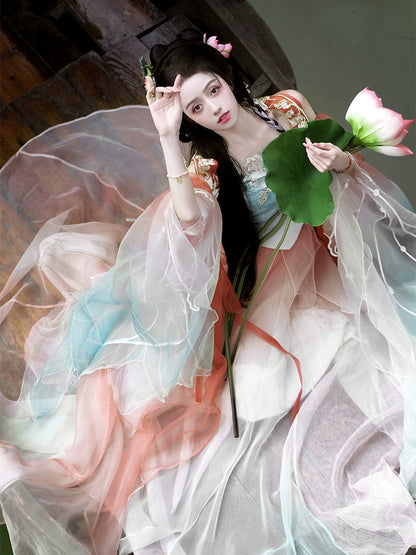 Daily Series Water Lily Hezi Skirt Hanfu Dress