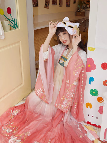 Fen Yingning : Powdered Innocence-Large Sleeve Shirt