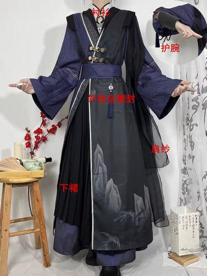 Flower Poetry Young Seedlings Men Unisex Hanfu