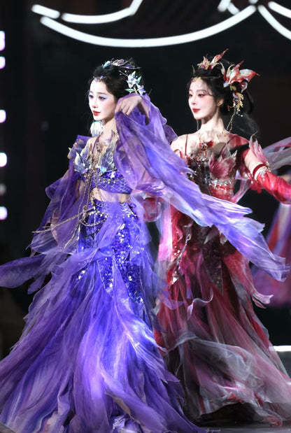 Oriental Aesthetics Series Koi Amethyst Dancing Hanfu Dress