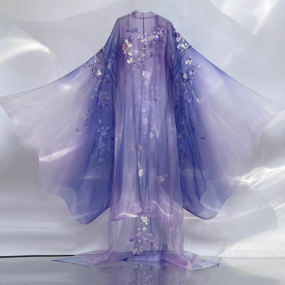 Haute Couture Series Woven Fabric Embroidered Hanfu Qing Huan Violethorn Tang