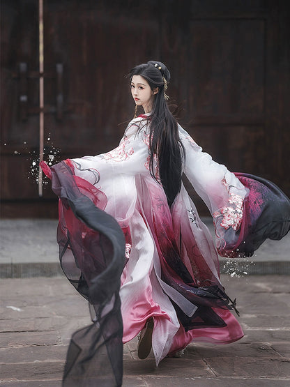 Ethereal Dreamscape Series Supreme Hanfu-Crimson Beauty