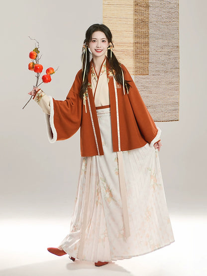 Hanshang Hualian Ming Modern Hanfu Orange