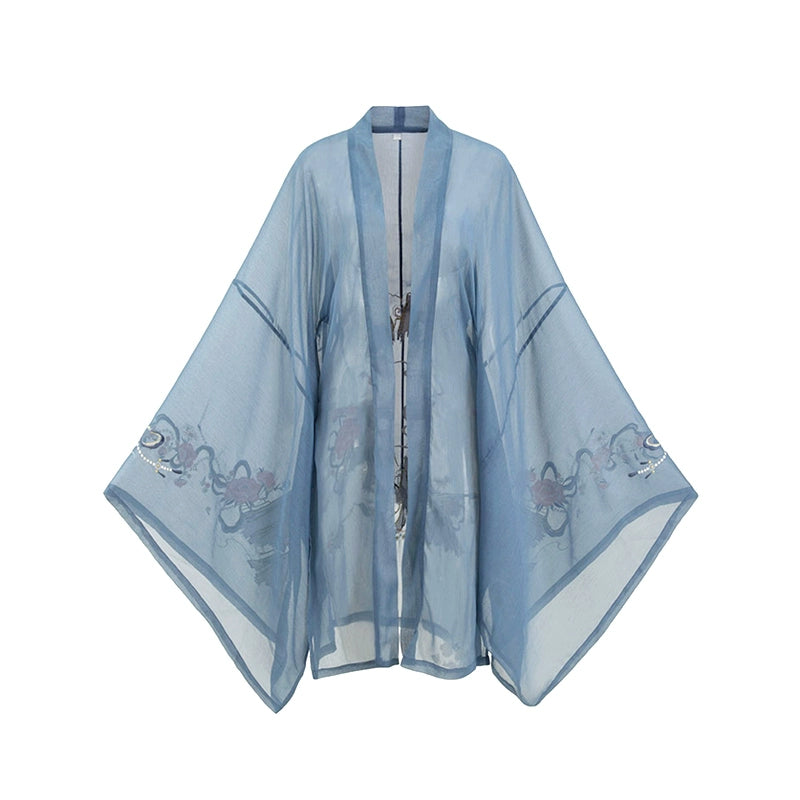 Shan Shui Zhi Le : Stream-Sound Skirt-Large Sleeve Shirt