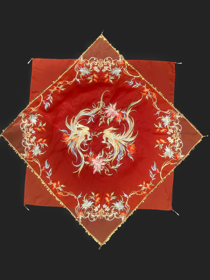 Haute Couture Series Woven Fabric Embroidered Hanfu Qing Huan Royal Phoenix Bride