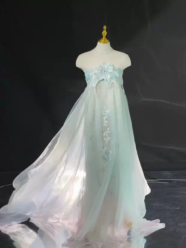 Haute Couture Series Woven Fabric Embroidered Hanfu Qing Huan Moon Goddess Tang