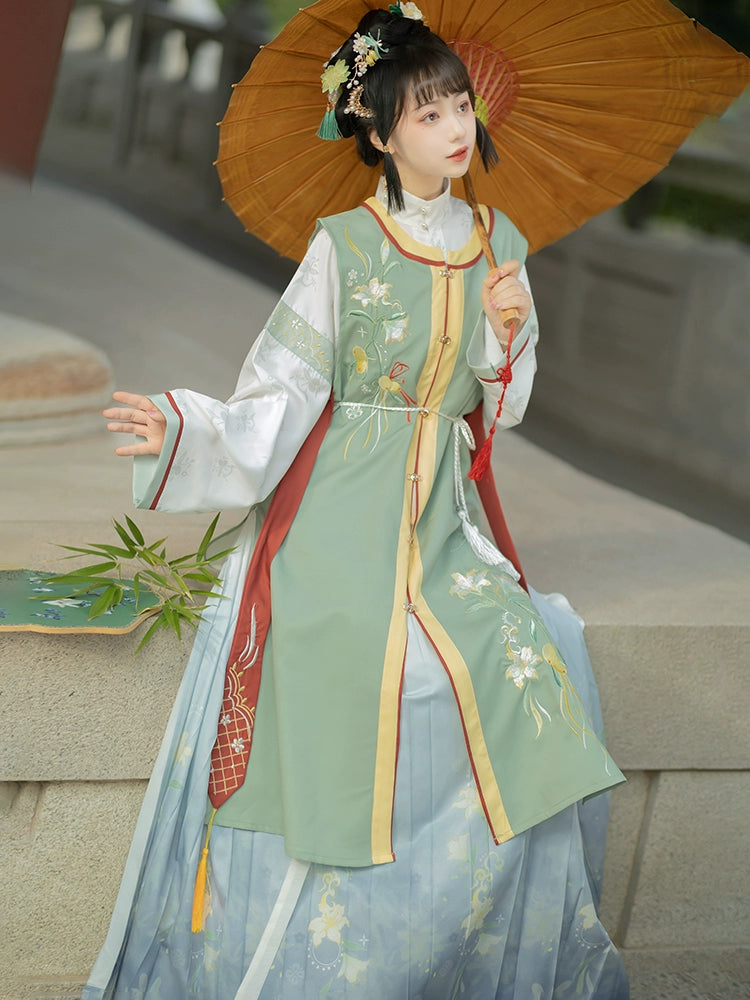 Ming Dynasty Original Hanfu Round Neck Long shirt BIJIA