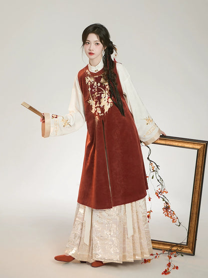 Hanshang Hualian Ming Modern Hanfu Red