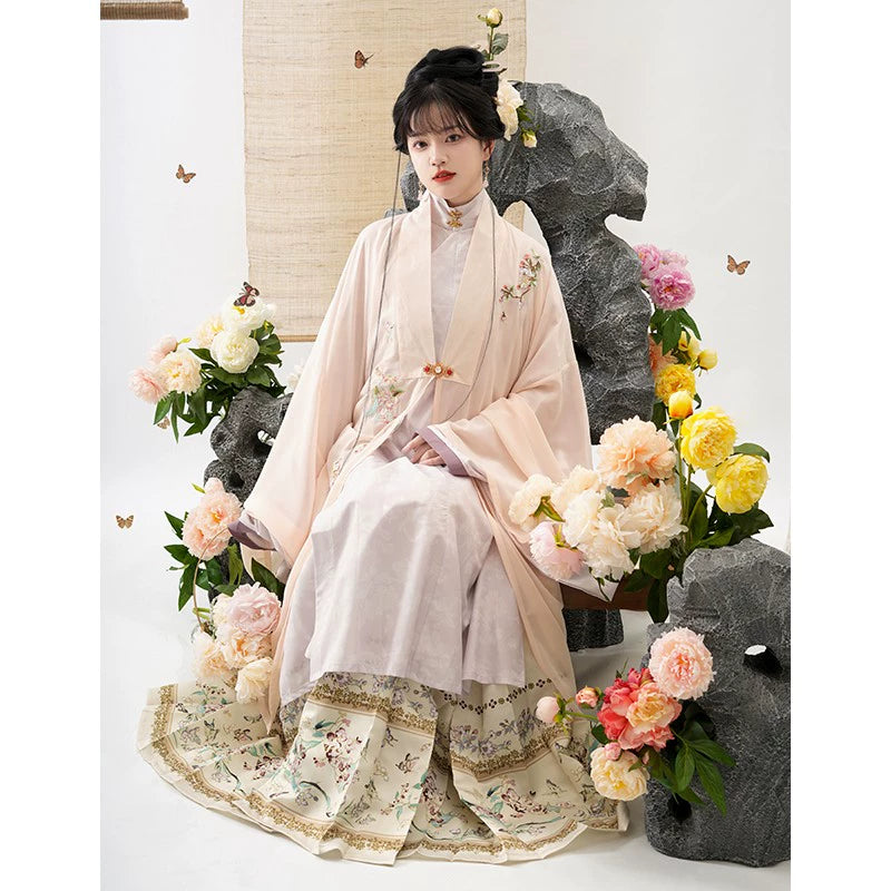 LOOKBOOK SERIES Ming Hairpin Flowers Hanfu Set