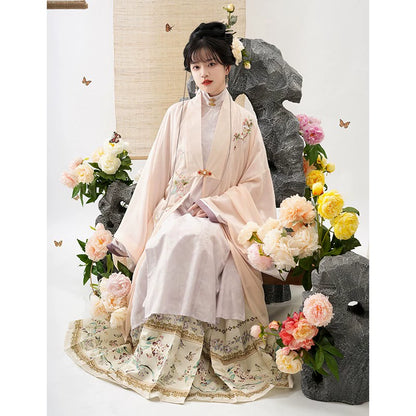 LOOKBOOK SERIES Ming Hairpin Flowers Hanfu Set