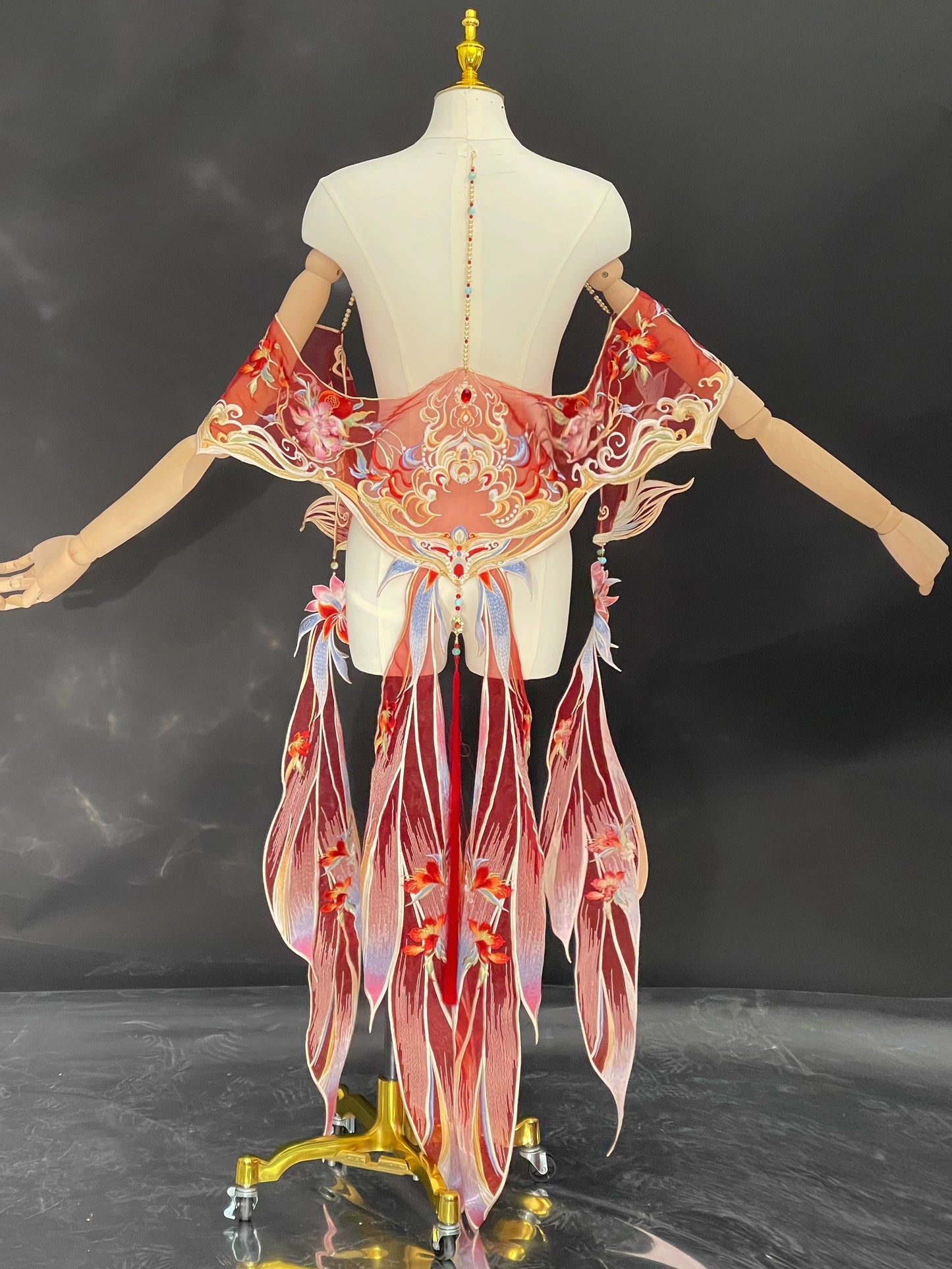 Haute Couture Series Woven Fabric Embroidered Hanfu Qing Huan Royal Phoenix Bride