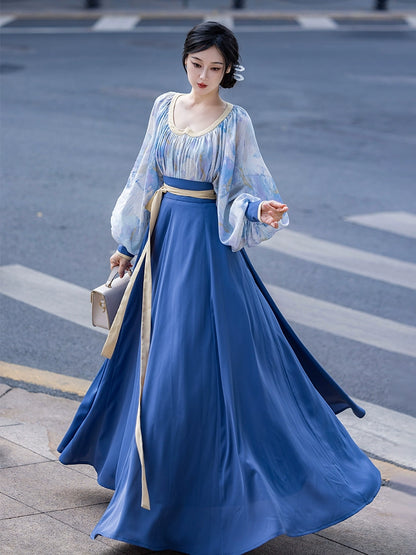 Lookbook Series Dreams Modern Hanfu Pleated Skirt