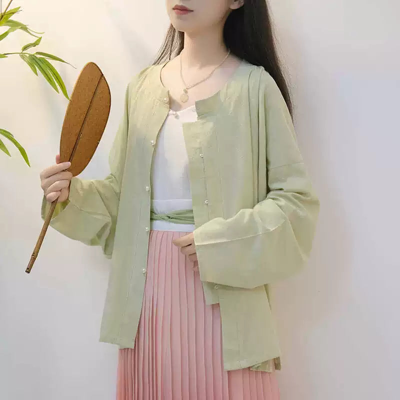 Lookbook Series Half Peach Summer Autumn Modern Hanfu