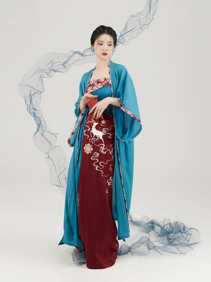 Lookbook Series Weaving Song Dynasty Hanfu Jacquard Satin Swirl Skirt