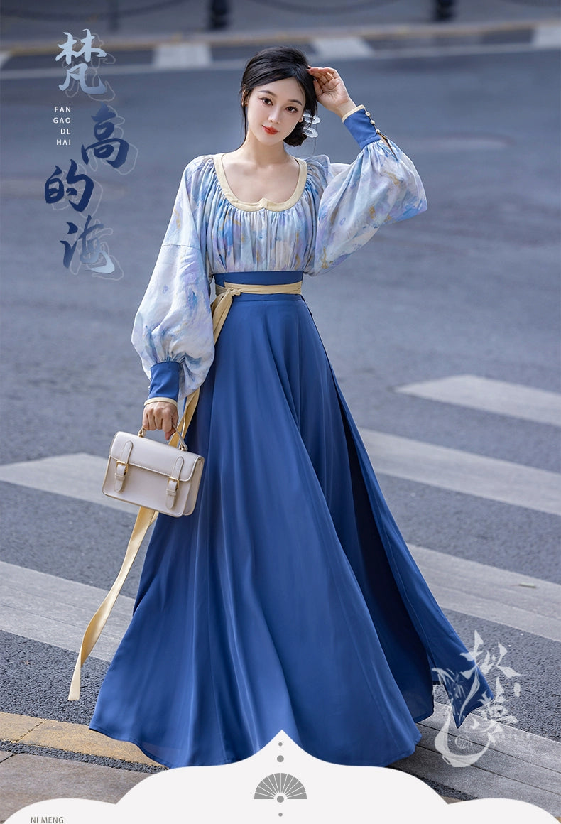 Lookbook Series Dreams Modern Hanfu Pleated Skirt