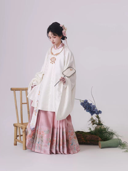 Shangyao Retreat Series Pink Imitation Ming Hanfu