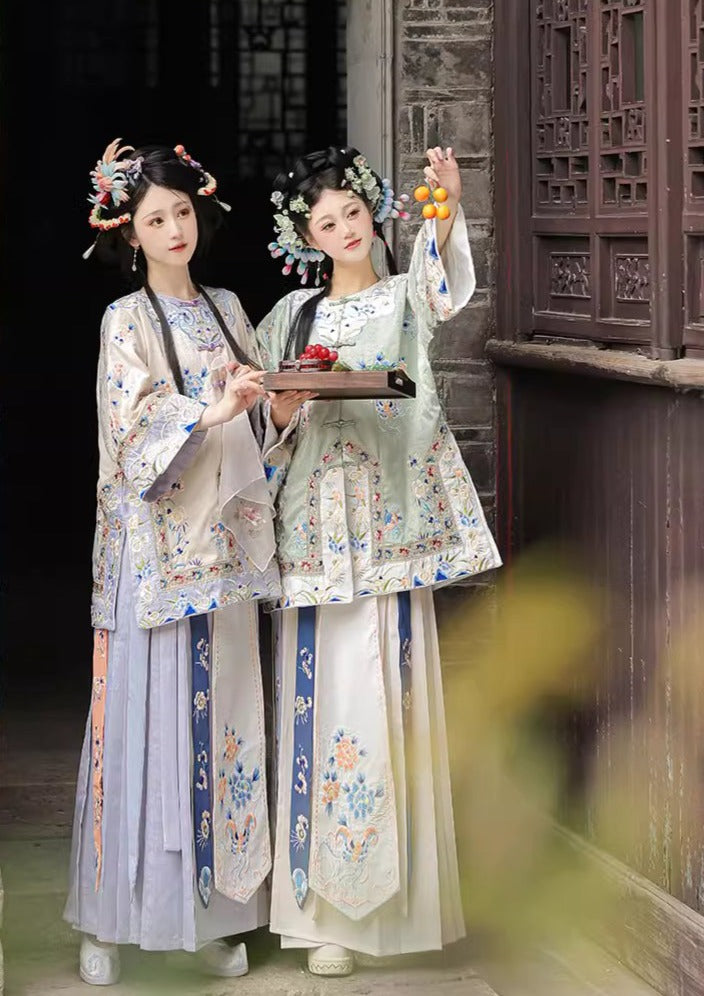 Qing Dynasty Traditional Hanfu Qipao Cheongsam Dress Skirt, gifts for women 2024