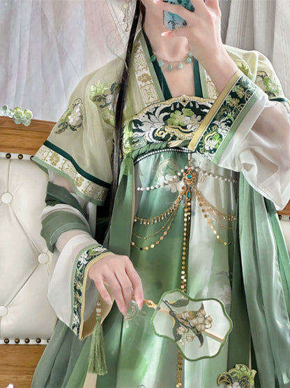 LOOKBOOK SERIES Tang Dynasty Green Shirt Hanfu