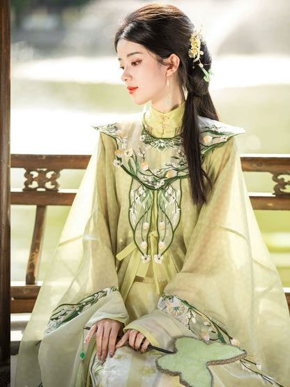 LOOKBOOK SERIES Ming Dynasty Horse Face Skirt Yellow Set