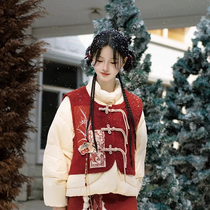 Lookbook Series Ethnic Winter Hanfu Red Velvet Sheff